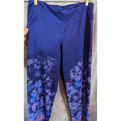 Champion Purple Floral Print Athletic Leggings