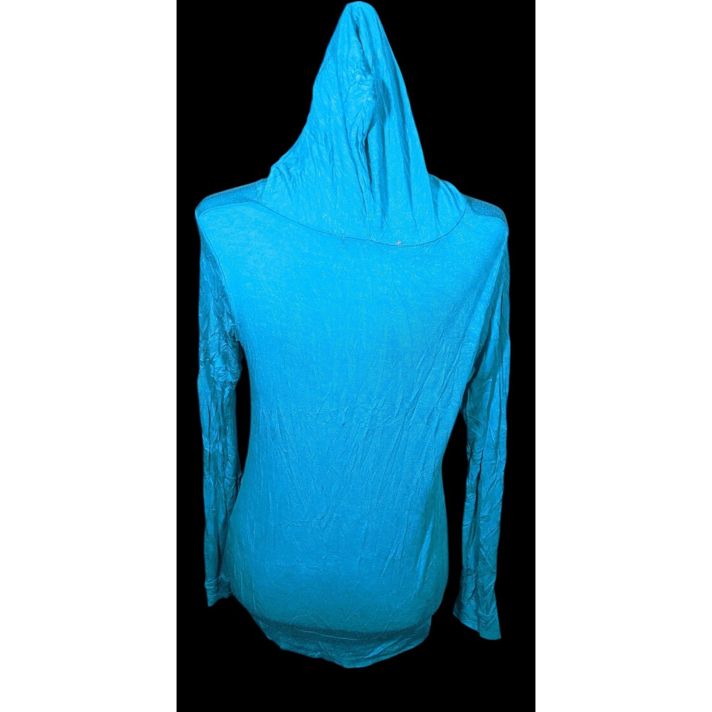 Blue Bohemian Elephant Hooded Top With Kangaroo Pocket