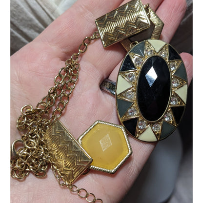 Geometric Glam Statement Necklace