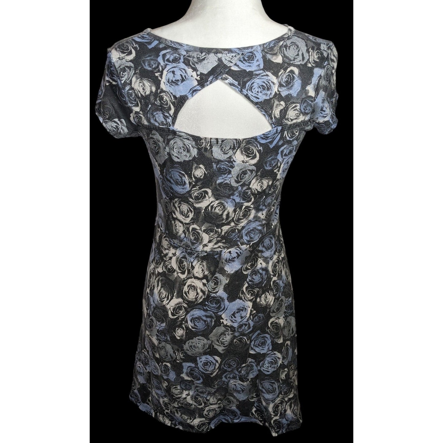 Epic Threads Gothic Floral Blue And Grey Kids Dress