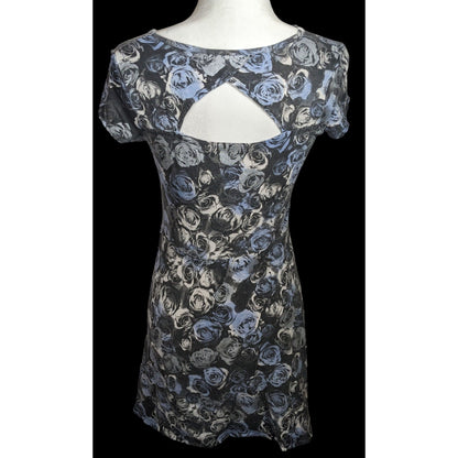 Epic Threads Gothic Floral Blue And Grey Kids Dress
