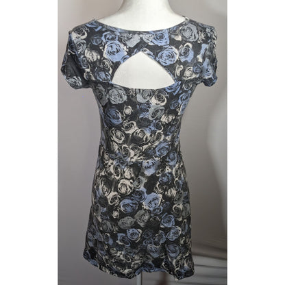 Epic Threads Gothic Floral Blue And Grey Kids Dress