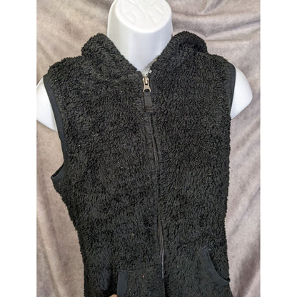 Circo Black Sparkle Sherpa Bear Hooded Vest