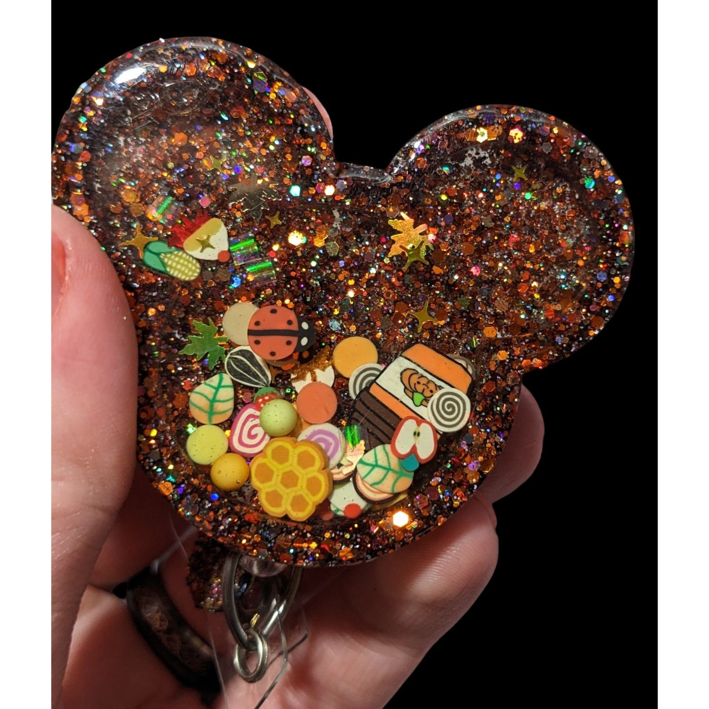 Autumn Glitter Badge Real