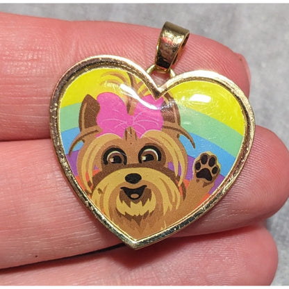 Viacom Rainbow Dog Heart Pendant