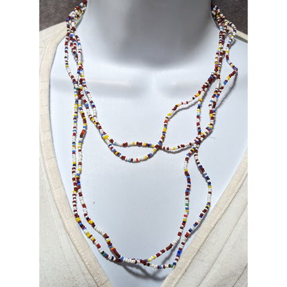 Long Glass Beaded Necklace