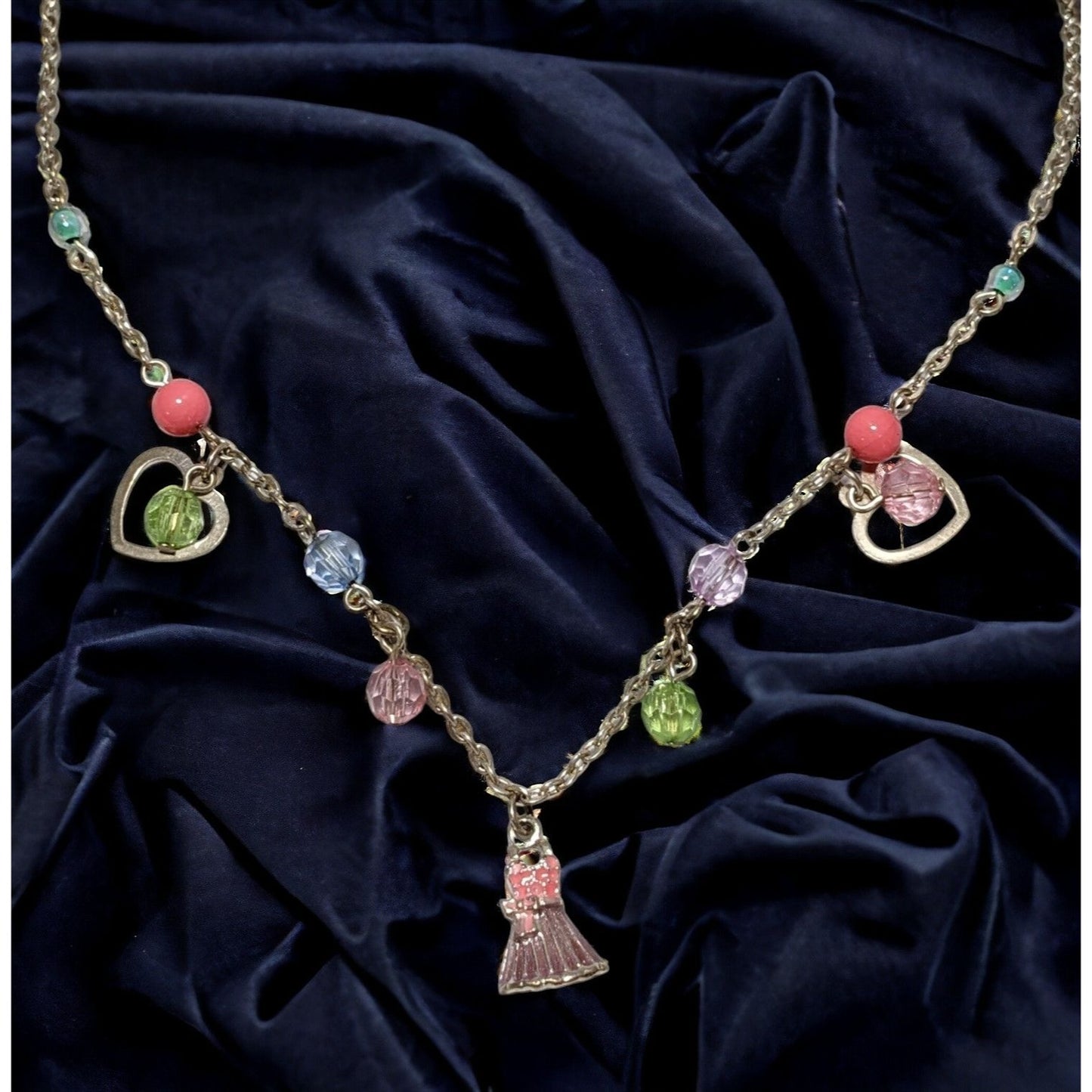 Coquette Beaded Charm Necklace