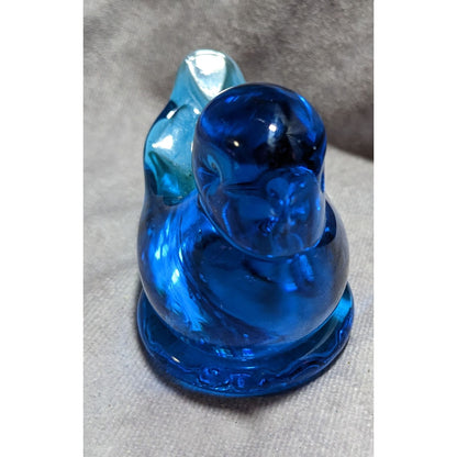 Terra Studios Signed Blue Art Glass Bird