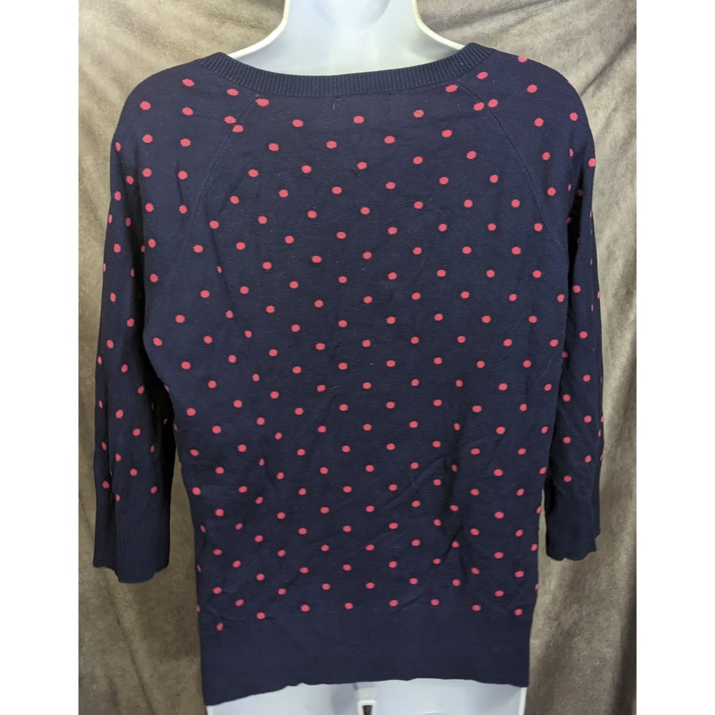 Liz Claiborne Pink And Blue Spotted Sweater