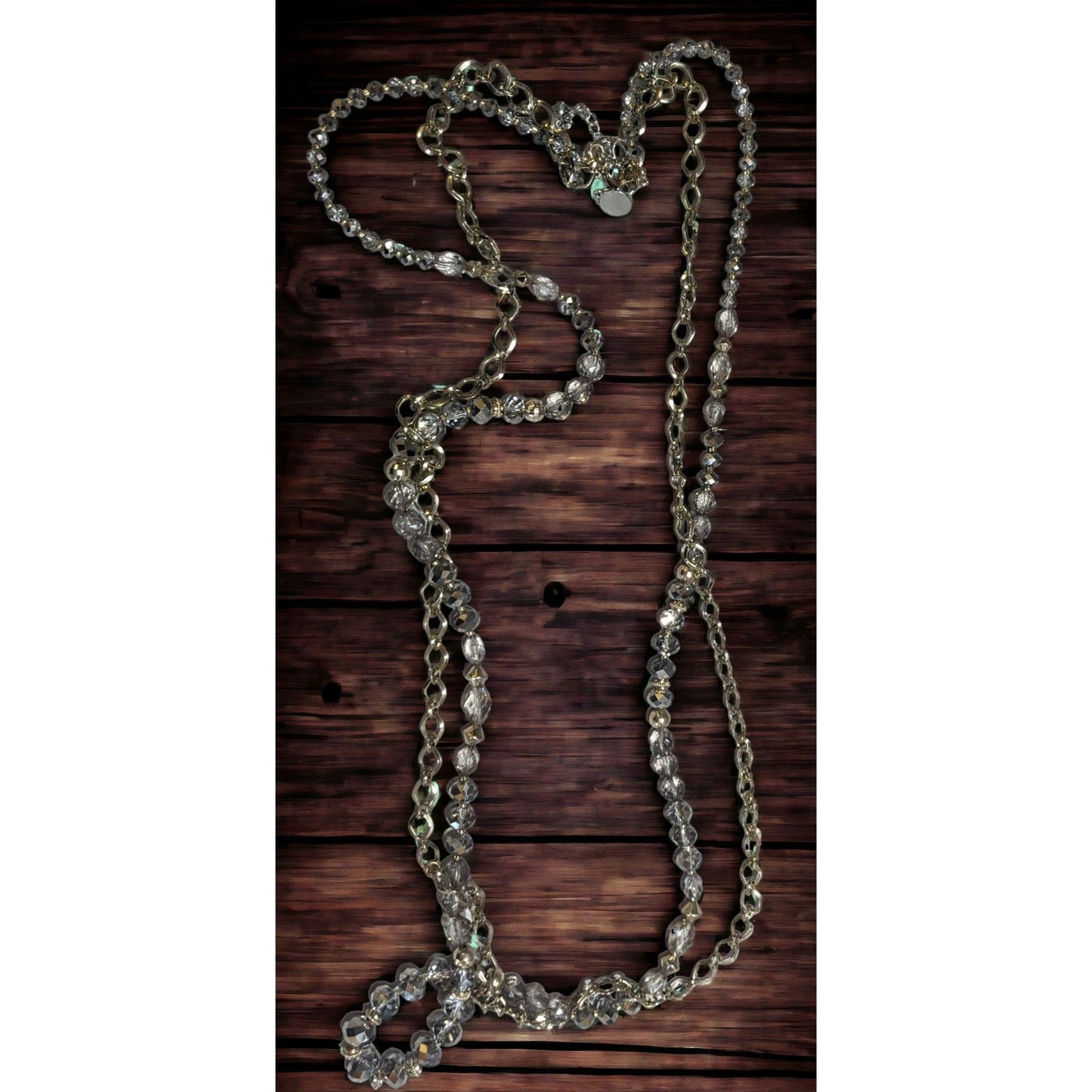 White House Black Market Glass Chain Opera Necklace