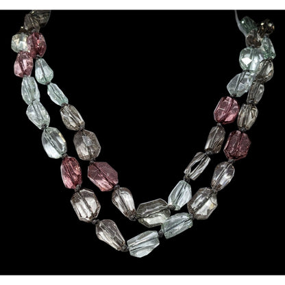 Chunky Pink And Grey Necklace