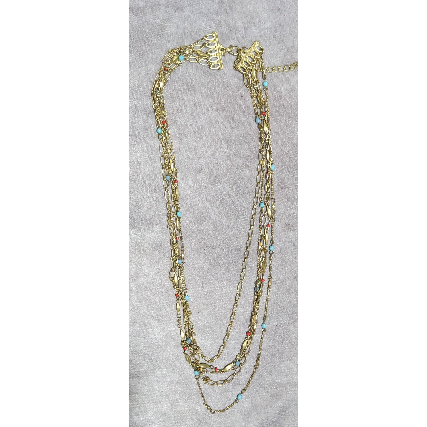 Bohemian Multilayer Chain Beaded Necklace