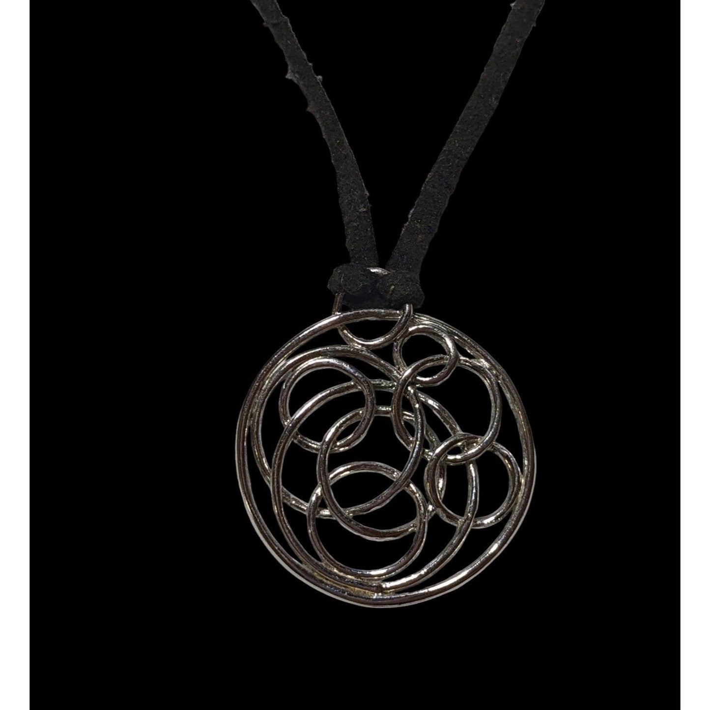 Lia Sophia Silver Wired Swirl Pendant Necklace