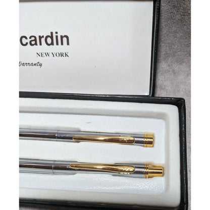 Vintage Pierre Cardin Slim Silver And Gold Writing Set