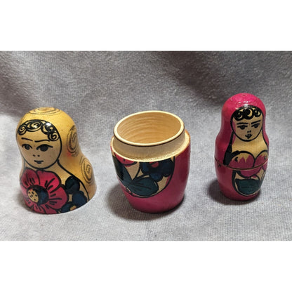 Traditional Hand Painted Russian Wooden Nesting Dolls