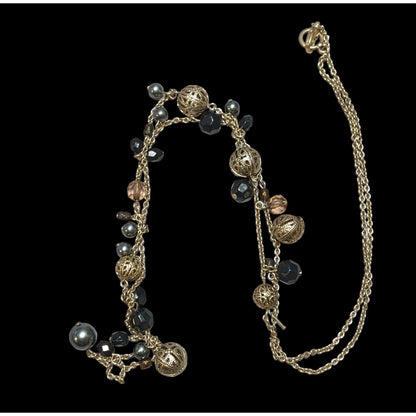Bohemian Beaded Charm Necklace