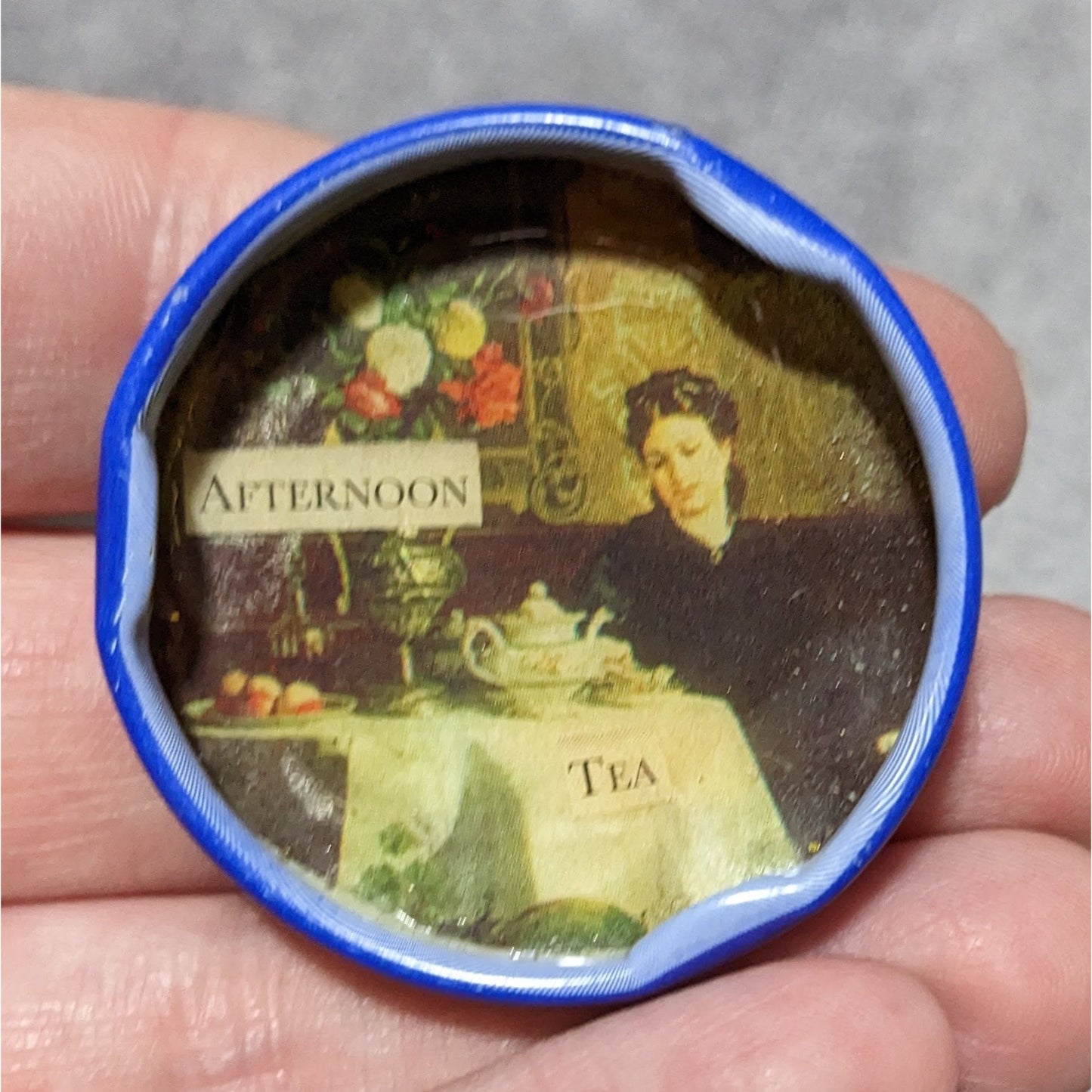 Handmade Victorian Style Afternoon Tea Lid Back Brooch