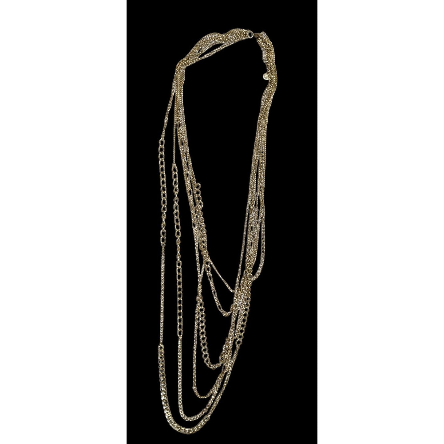 Y2K Glam Multilayer Gold Chain Necklace