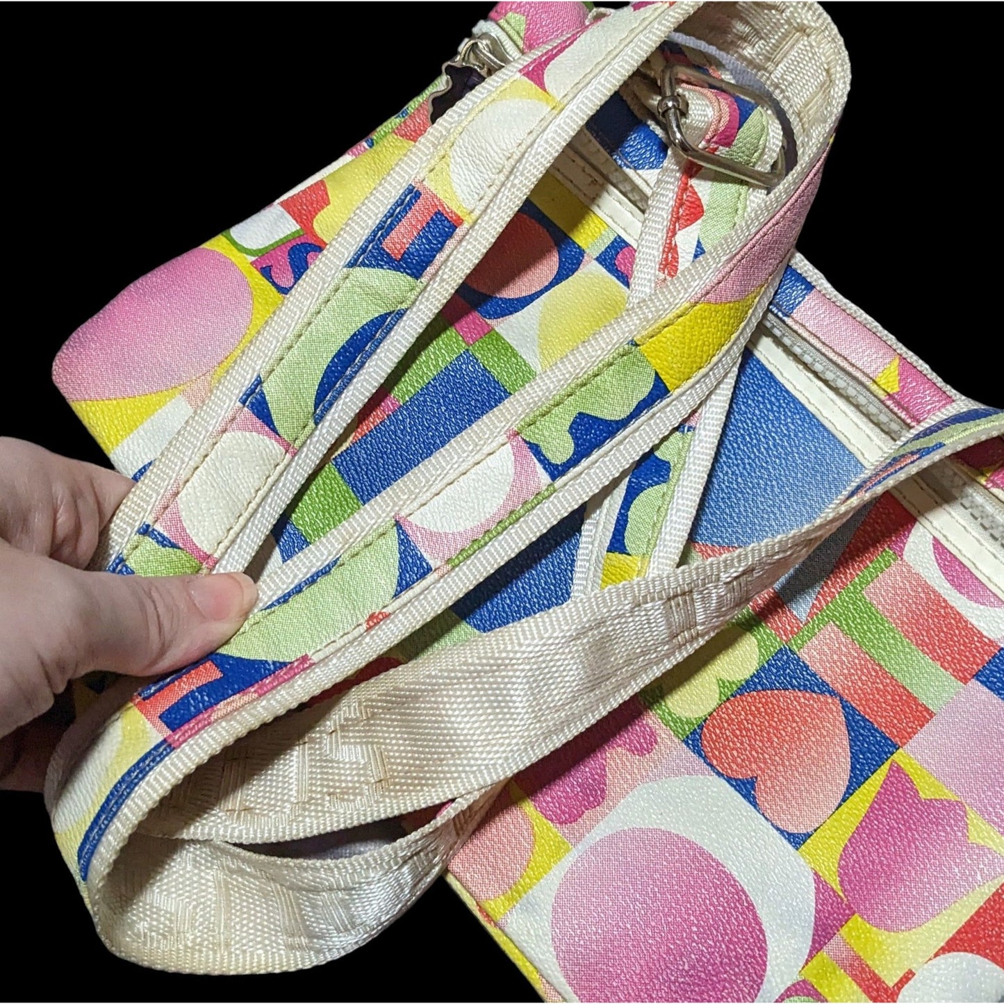 Tous Fold Over Zip Rainbow Crossbody Bag