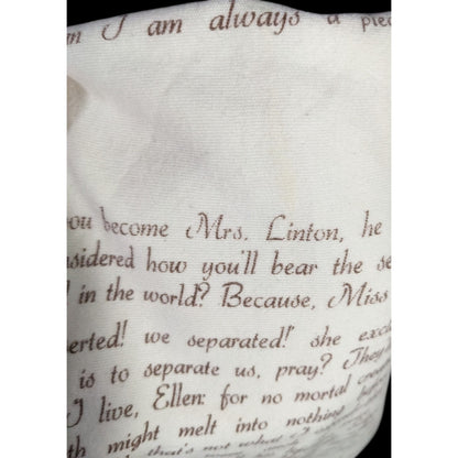Wuthering Heights Literary Infinity Scarf Beige & Brown Text By Storiarts