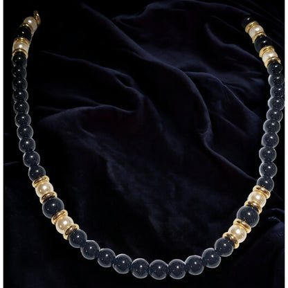 Napier Black Beaded Necklace