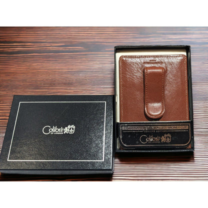Calibri Of London Combination Leather ID Wallet/Money Clip