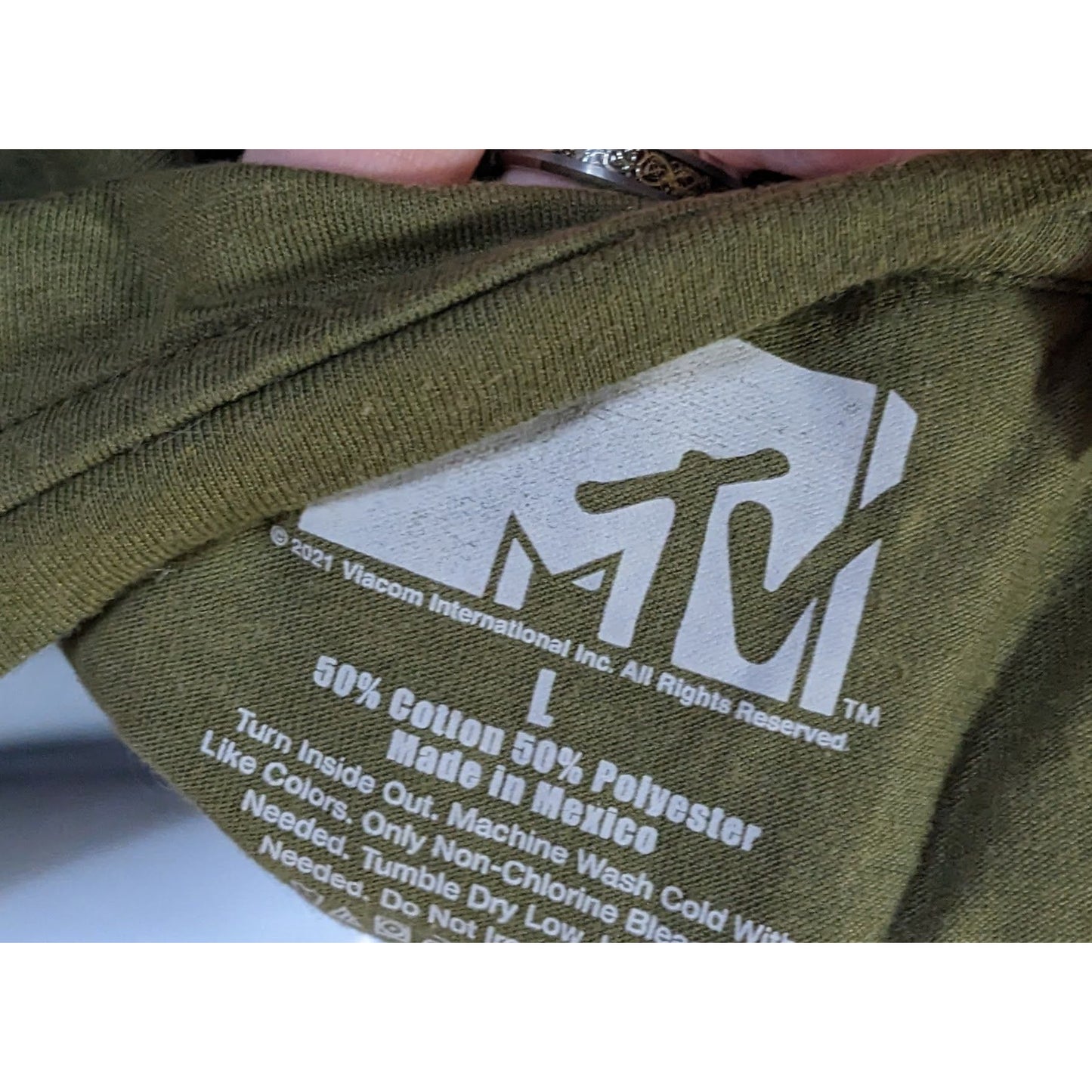 MTV Leopard Print Green Shirt