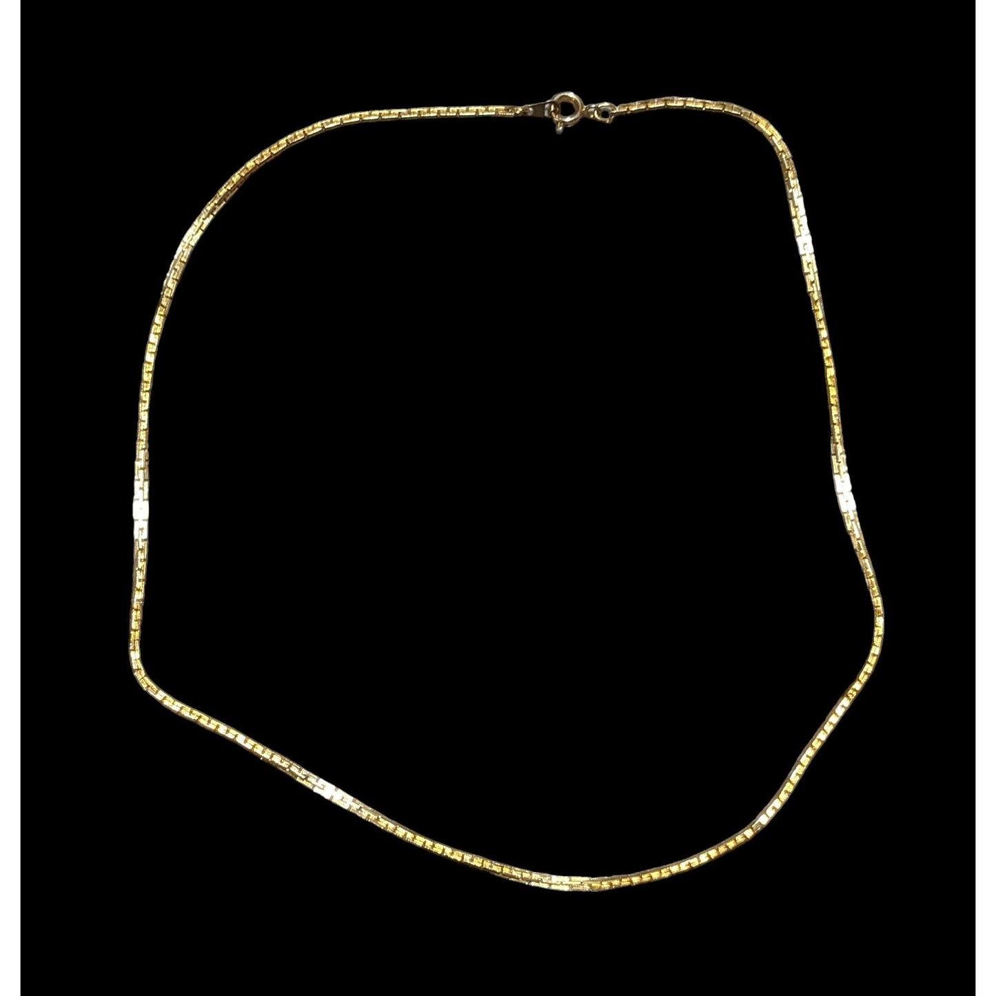 Bright Gold Korea Boston Link Chain Necklace