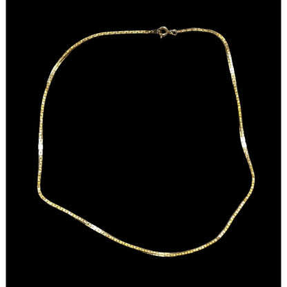 Bright Gold Korea Boston Link Chain Necklace