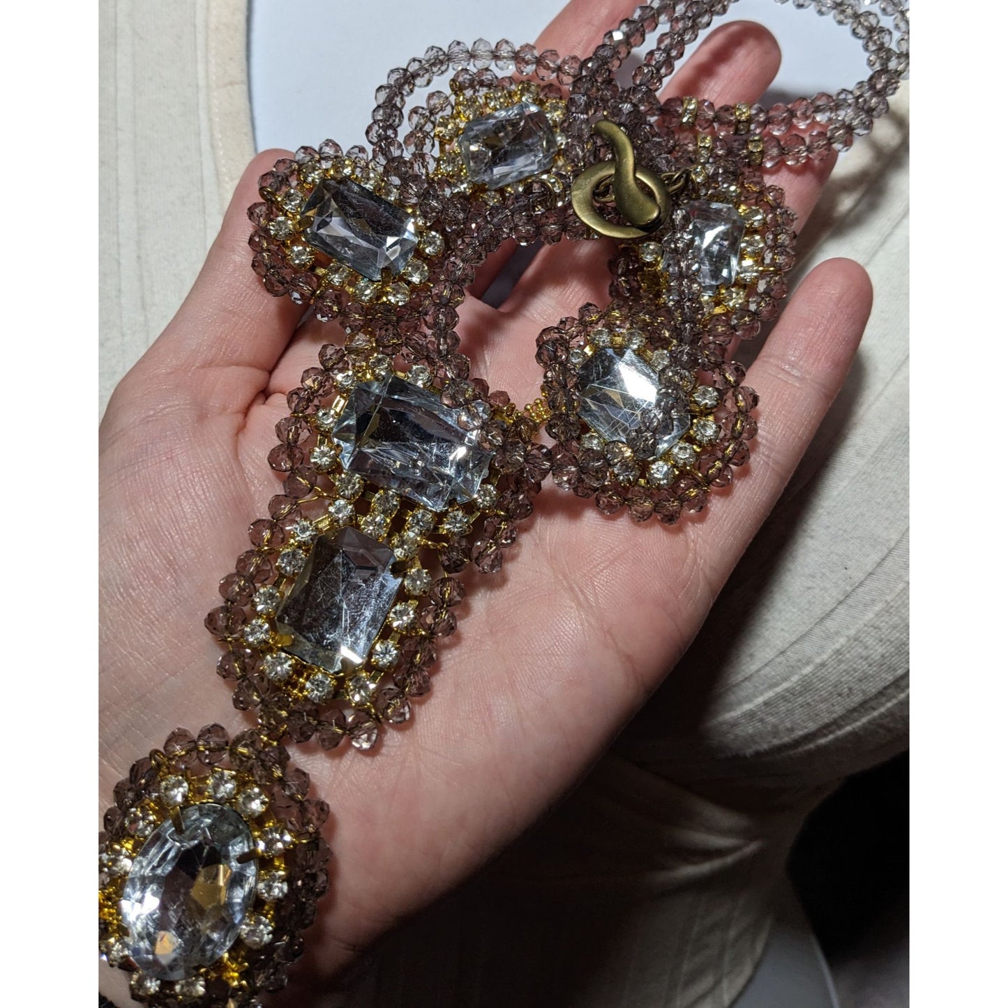 Vintage Glam Chunky Gemmed Statement Necklace