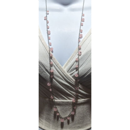 Charming Charlie Pink And Silver Necklace