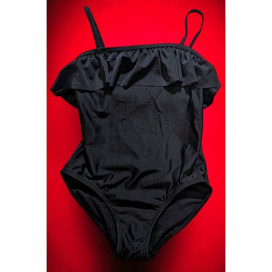 Old Navy Black Ruffle One Piece Swim Suit