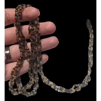 Braided Earthy Seed Bead Glass Necklace