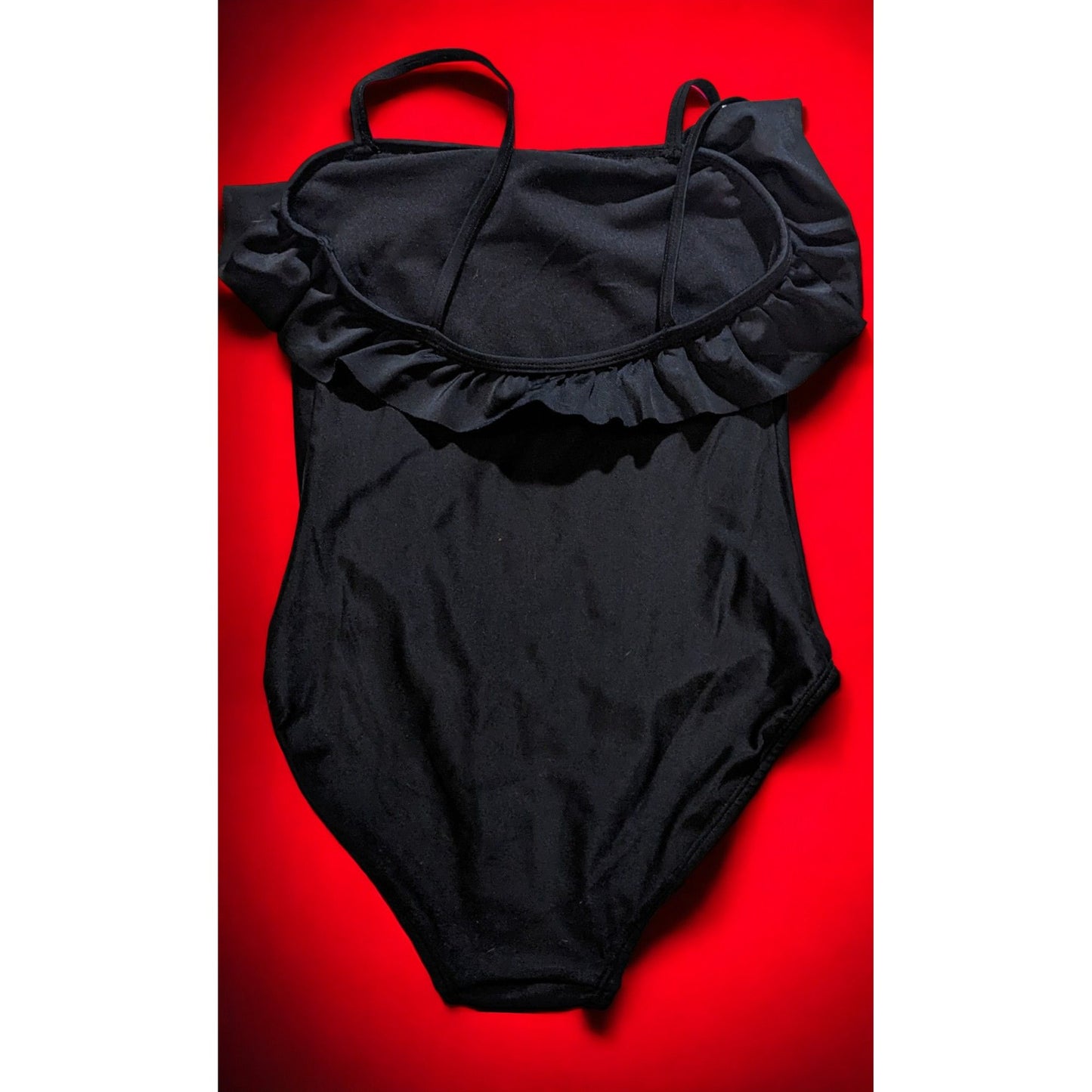 Old Navy Black Ruffle One Piece Swim Suit