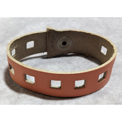 Vintage Spinnybeck Salmon Square Cutout Cuff Bracelet