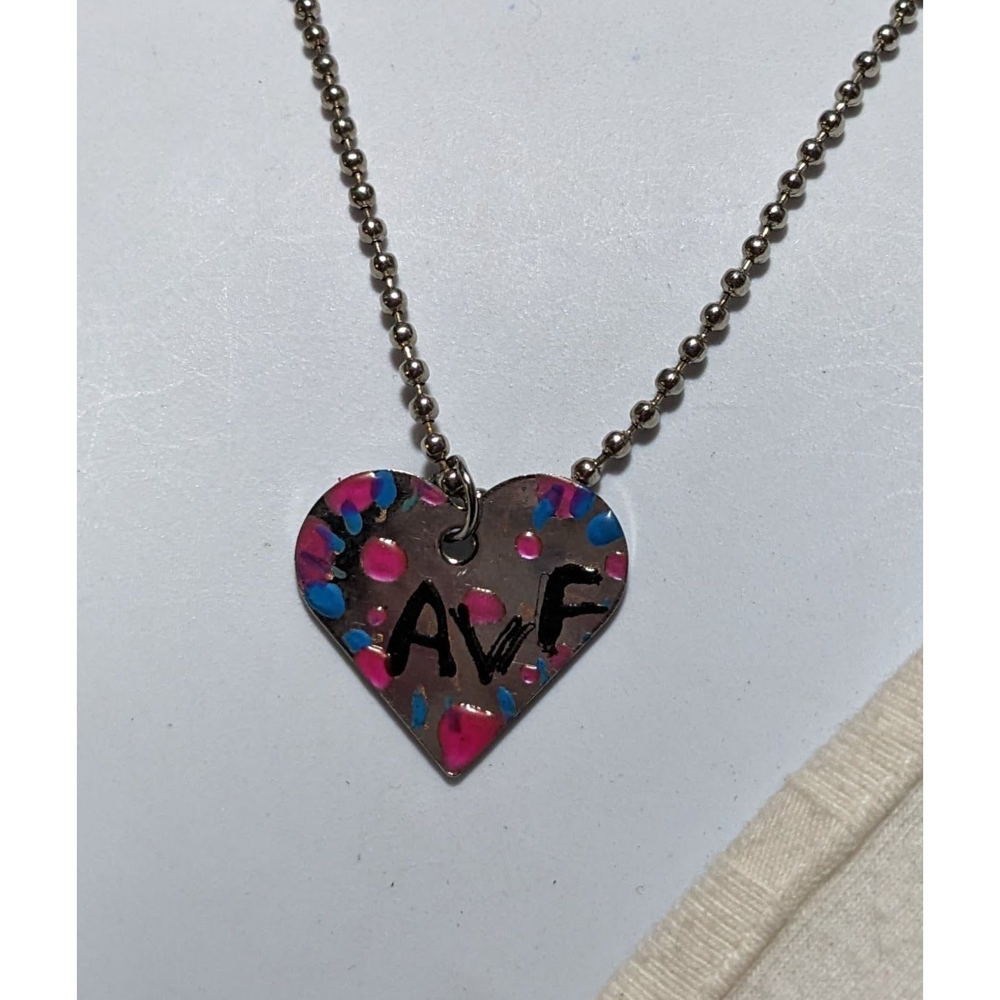 Handmade Heart AVF Necklace