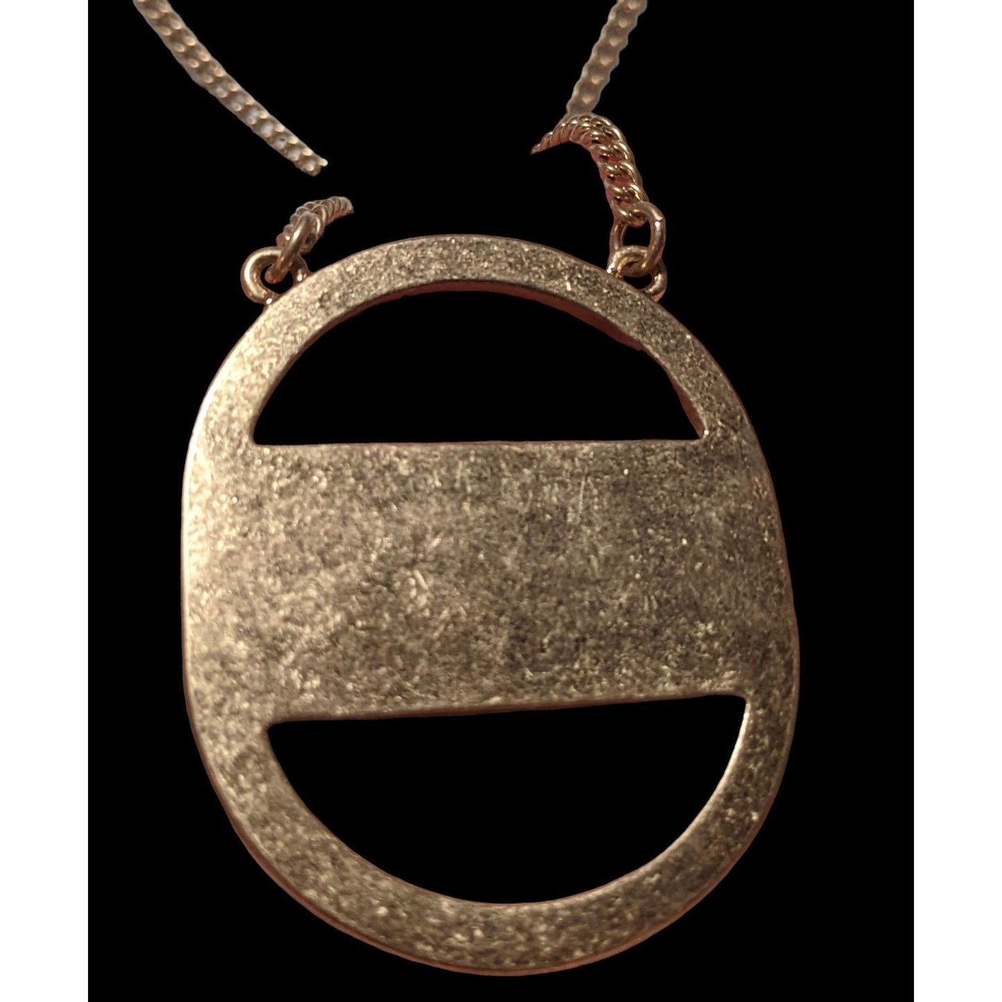 Charming Charlie Gold Leather Pendant Necklace