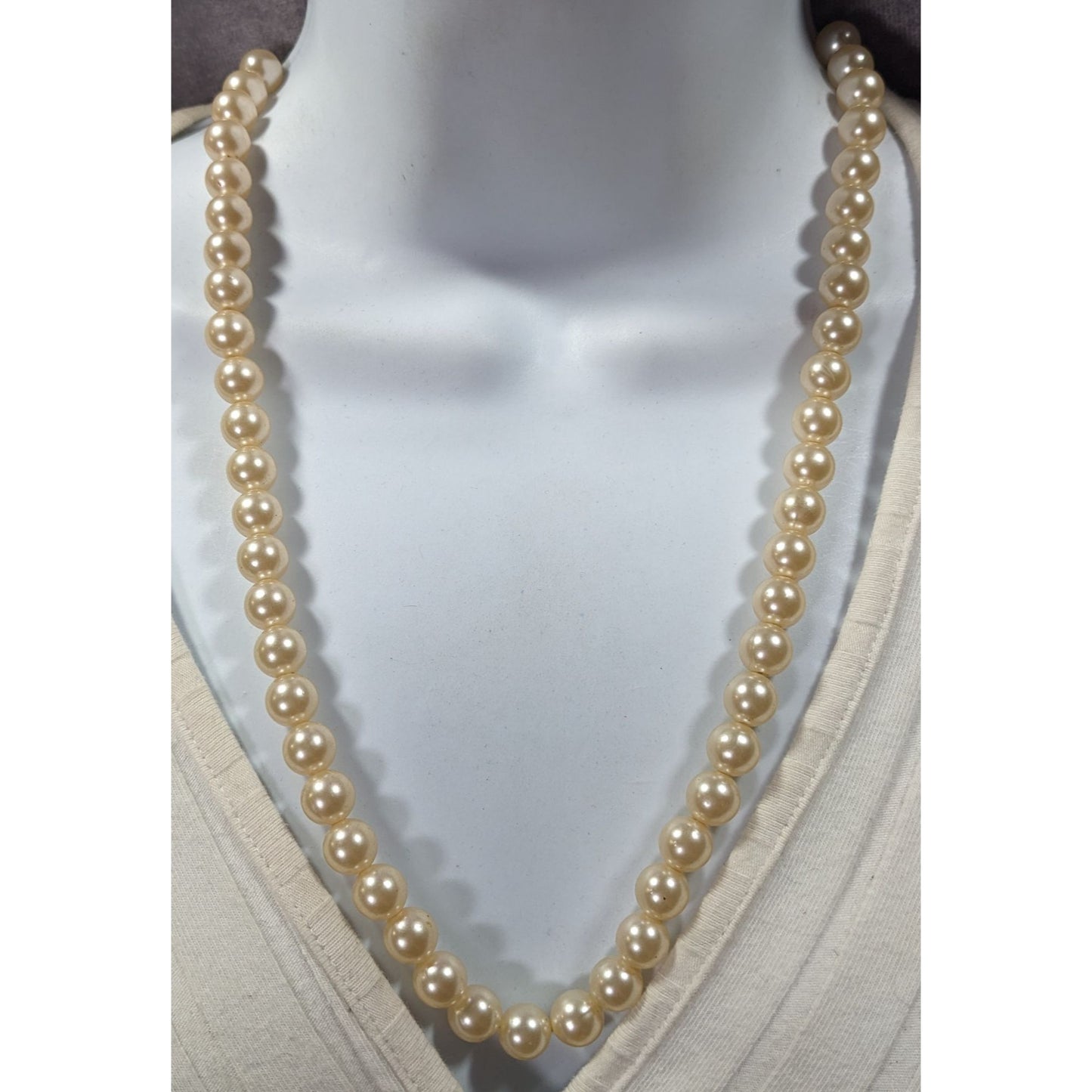 Vintage Elegant Faux Pearl Beaded Necklace