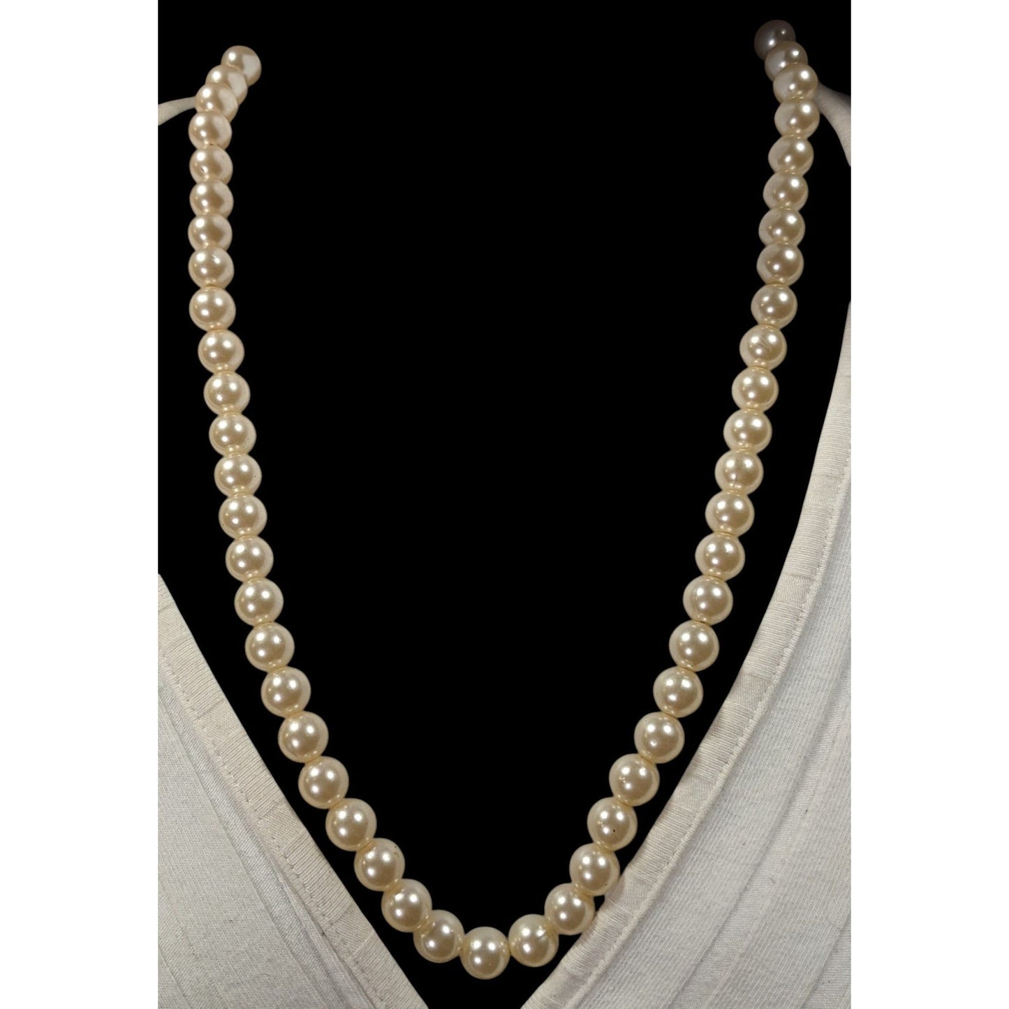 Vintage Elegant Faux Pearl Beaded Necklace