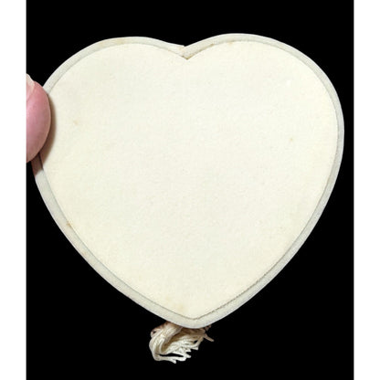 Coquette Regency Velvet Pearl White Heart Trinket Box