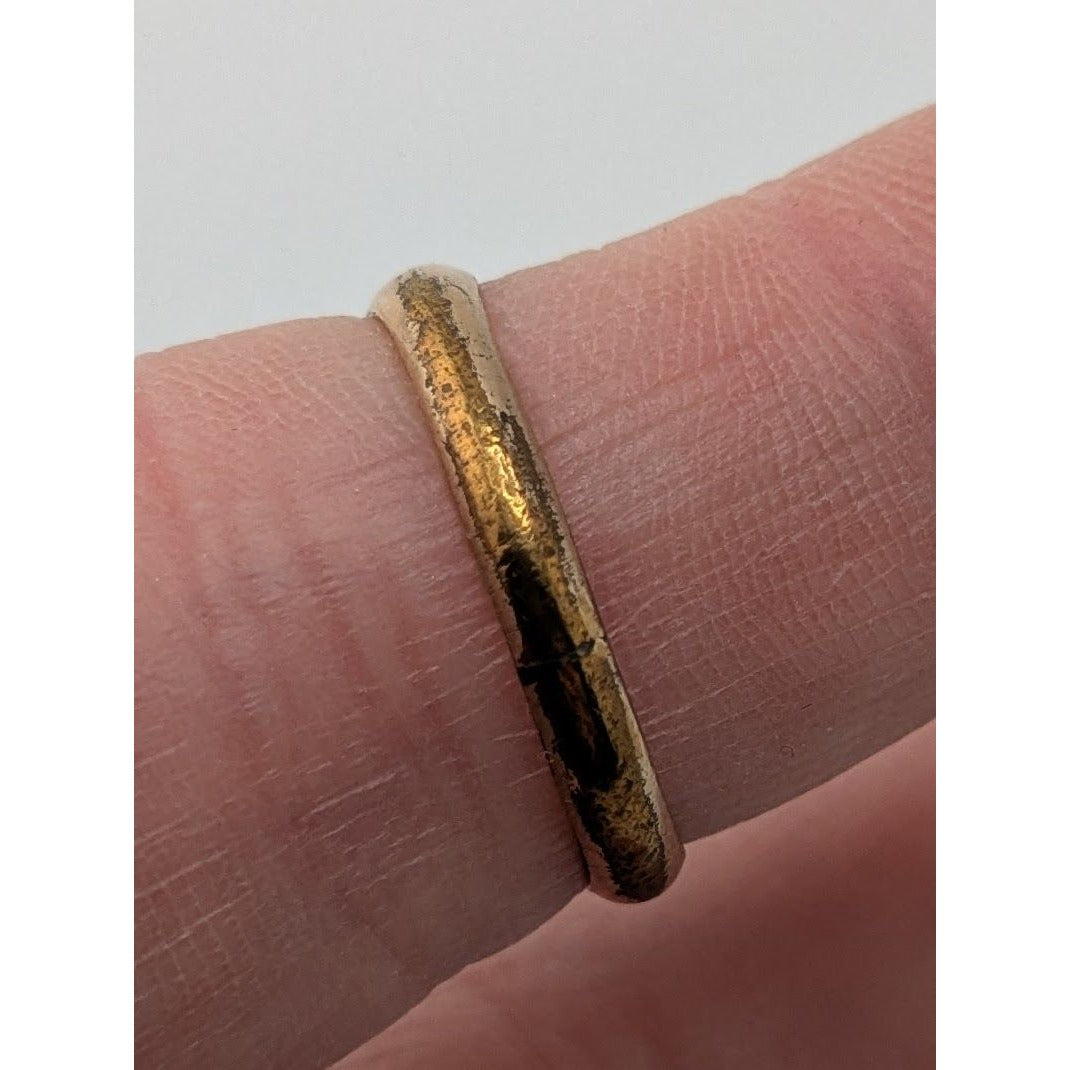 Vintage 18K Gold Plated Ring With Clear Stone Size 7