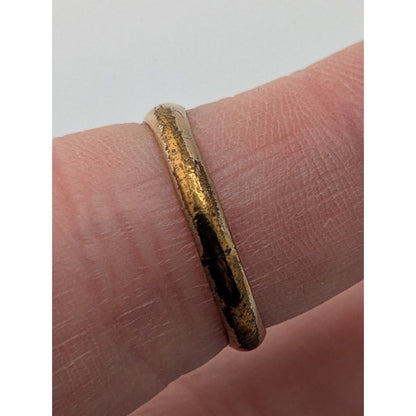 Vintage 18K Gold Plated Ring With Clear Stone Size 7