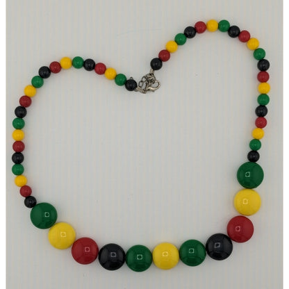 Rainbow Candycore Funky Graduated Bead Necklace