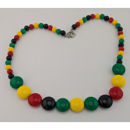 Rainbow Candycore Funky Graduated Bead Necklace