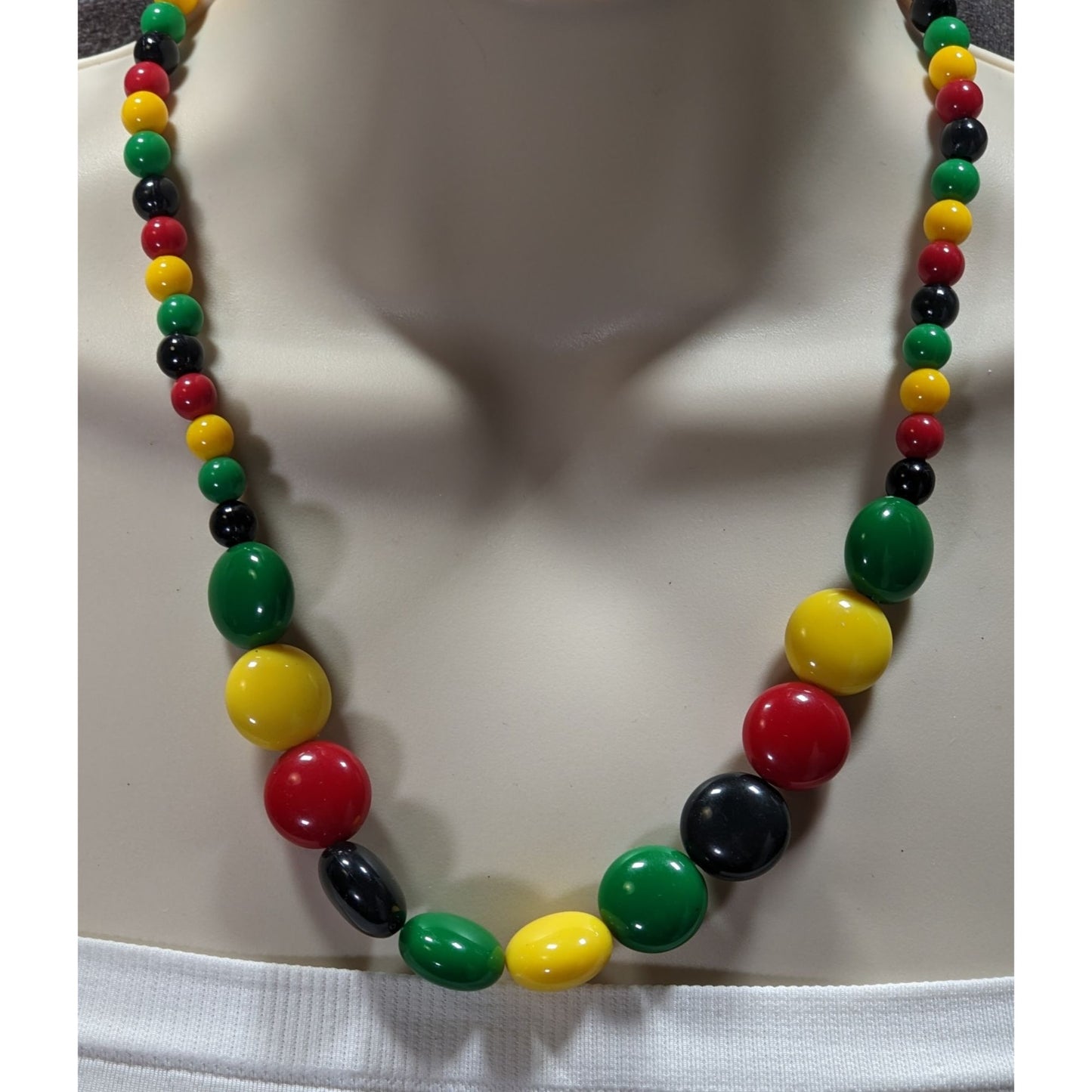 Rainbow Candycore Funky Graduated Bead Necklace