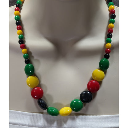 Rainbow Candycore Funky Graduated Bead Necklace