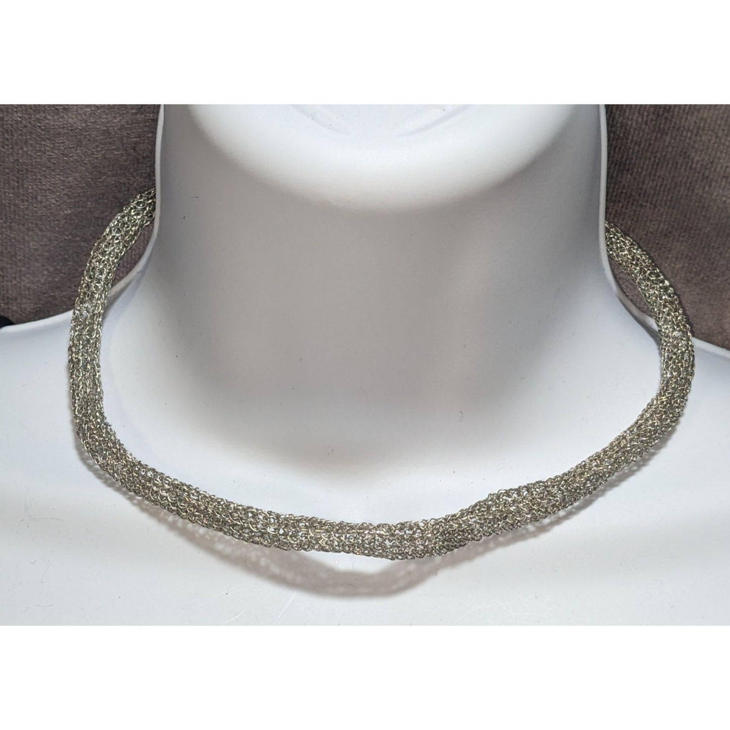 Handmade Adjustable Hollow Metal Mesh Necklace