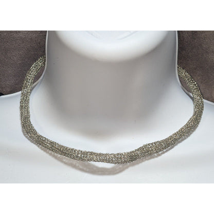 Handmade Adjustable Hollow Metal Mesh Necklace
