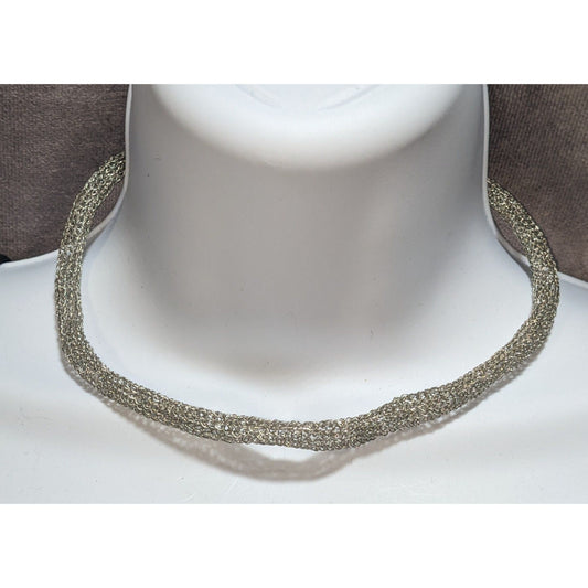 Handmade Adjustable Hollow Metal Mesh Necklace