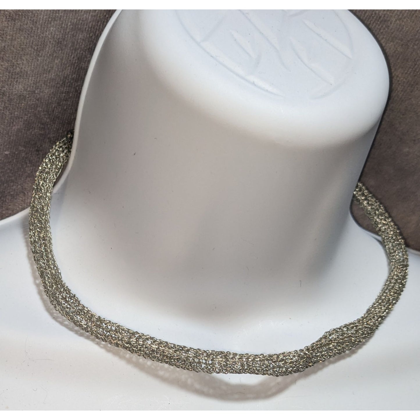 Handmade Adjustable Hollow Metal Mesh Necklace